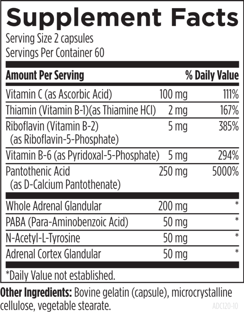 Adrenal Complex (120 caps) by Designs for Health IPM Supplements