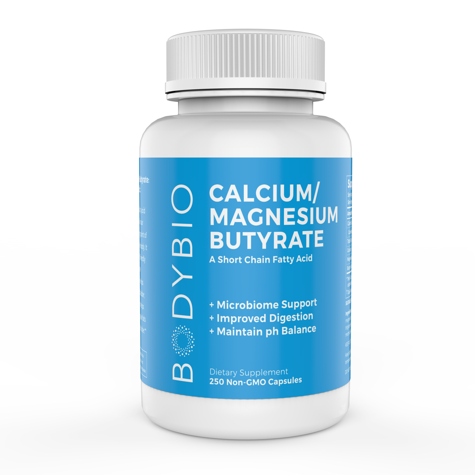 Calcium/Magnesium Butyrate (250 caps) by Body Bio - IPM Supplements